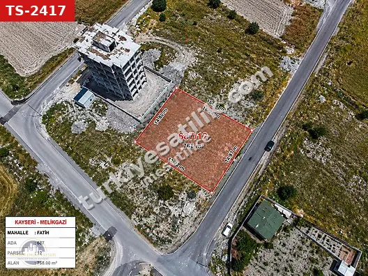 GELİŞEN BÖLGE MİMARSİNANDA 767 m2 KONUT PARSELİ